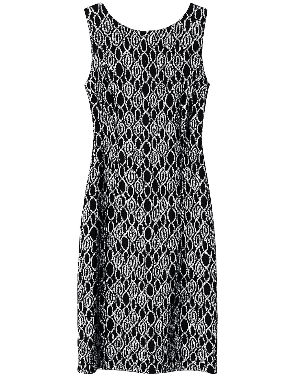 AB Studio Black & White Geometric Midi Skirt